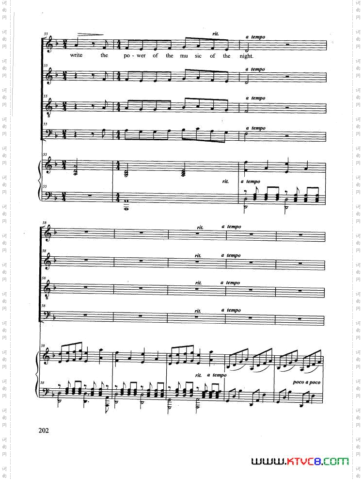 TheMusicofTheNight合唱正谱_The Music of The Night合唱 正谱