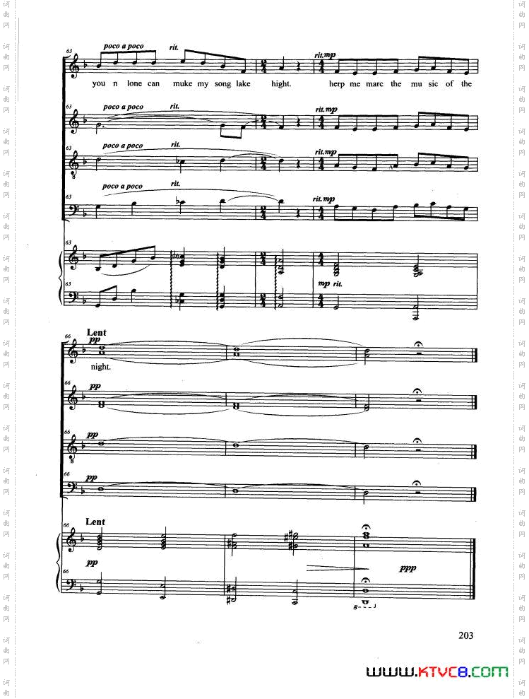 TheMusicofTheNight合唱正谱_The Music of The Night合唱 正谱