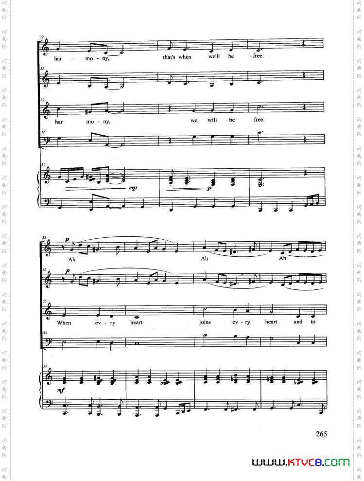 HymnToFreedom合唱正谱_Hymn To Freedom合唱 正谱