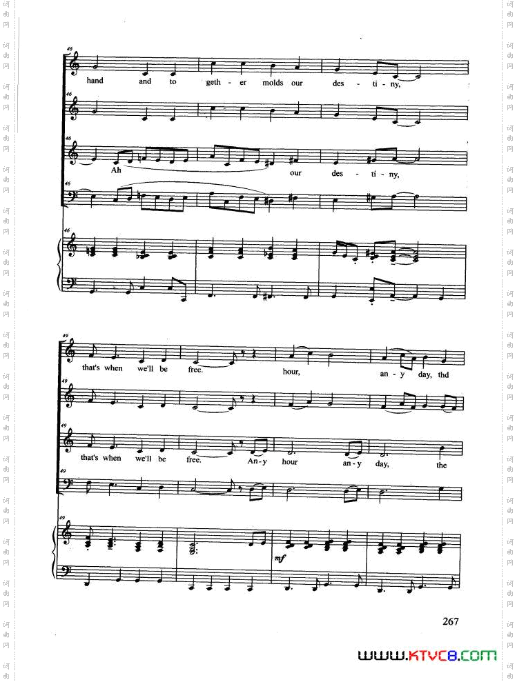 HymnToFreedom合唱正谱_Hymn To Freedom合唱 正谱