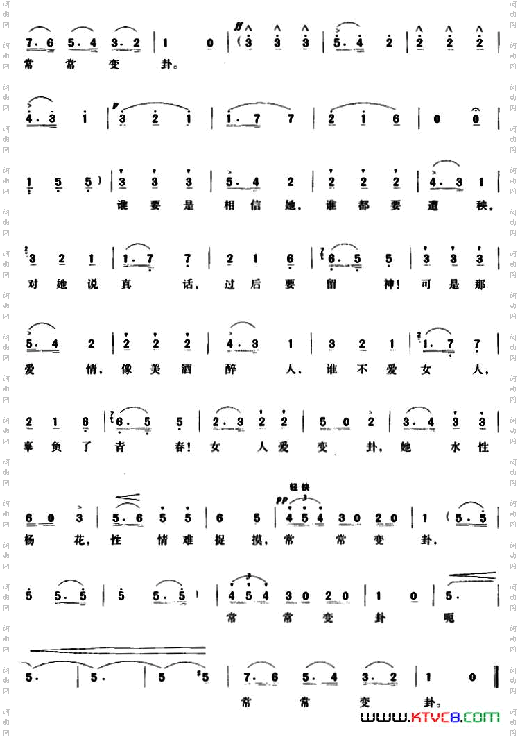 女人善变歌剧《弄臣》选曲、公爵的歌谣_女人善变 歌剧《弄臣》选曲、公爵的歌谣
