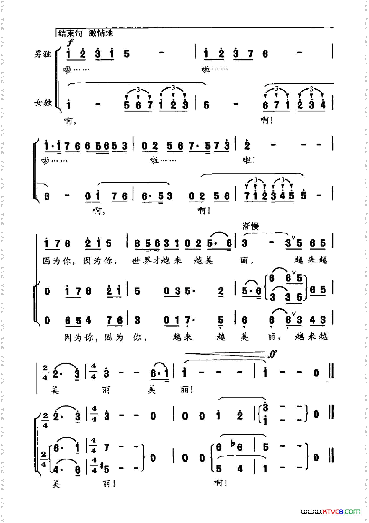 因你而美丽秦庚云词陈述刘曲_因你而美丽秦庚云词 陈述刘曲