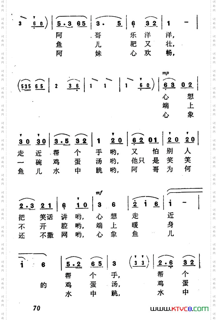 阿妹走过碧绿的鱼塘