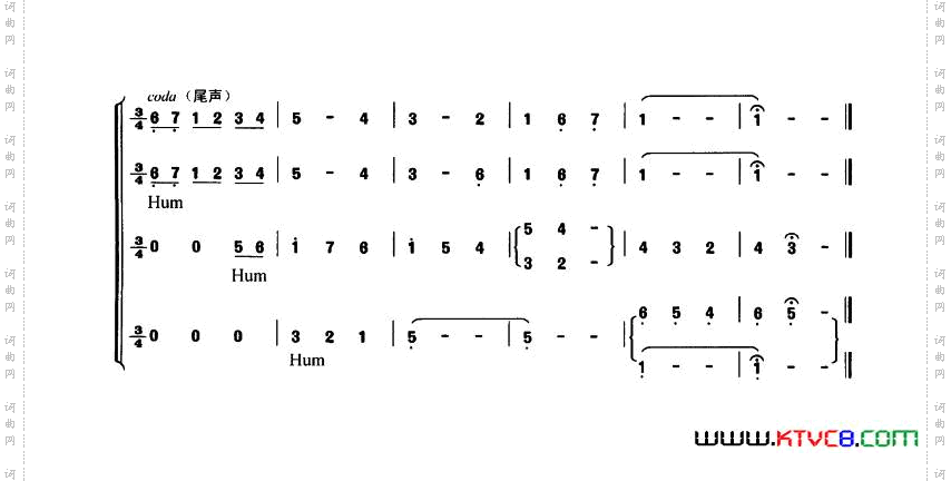 美丽的梦神五部合唱