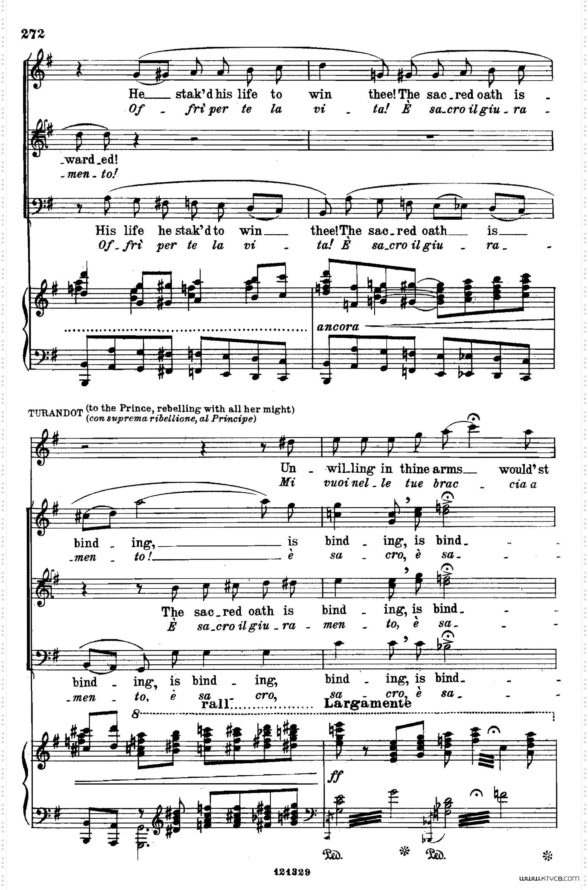 《图兰朵公主》三幕五场歌剧英意双语全谱钢琴伴奏谱P264——282_《图兰朵公主》三幕五场歌剧英意双语全谱钢琴伴奏谱 P264——282