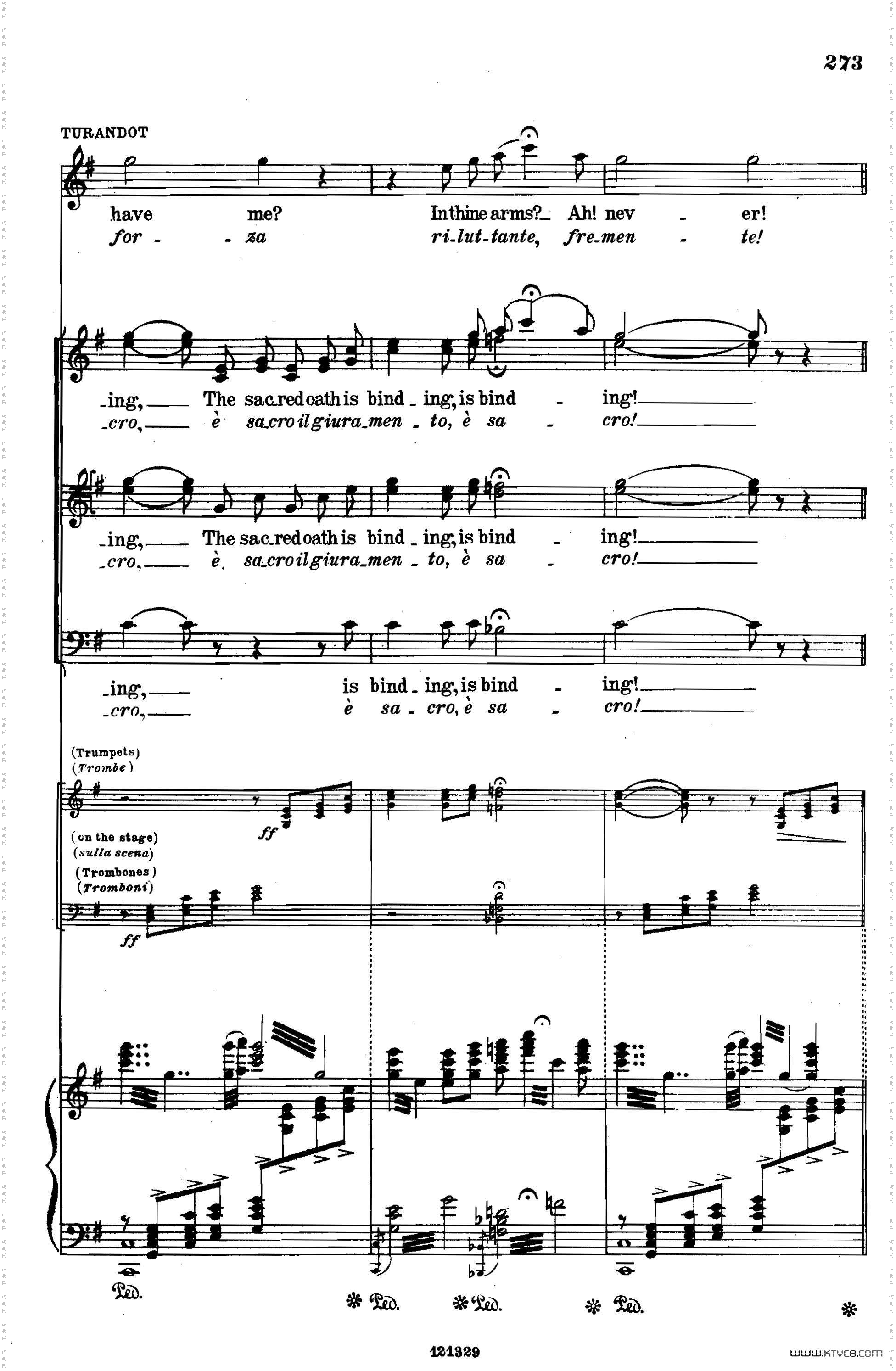 《图兰朵公主》三幕五场歌剧英意双语全谱钢琴伴奏谱P264——282_《图兰朵公主》三幕五场歌剧英意双语全谱钢琴伴奏谱 P264——282