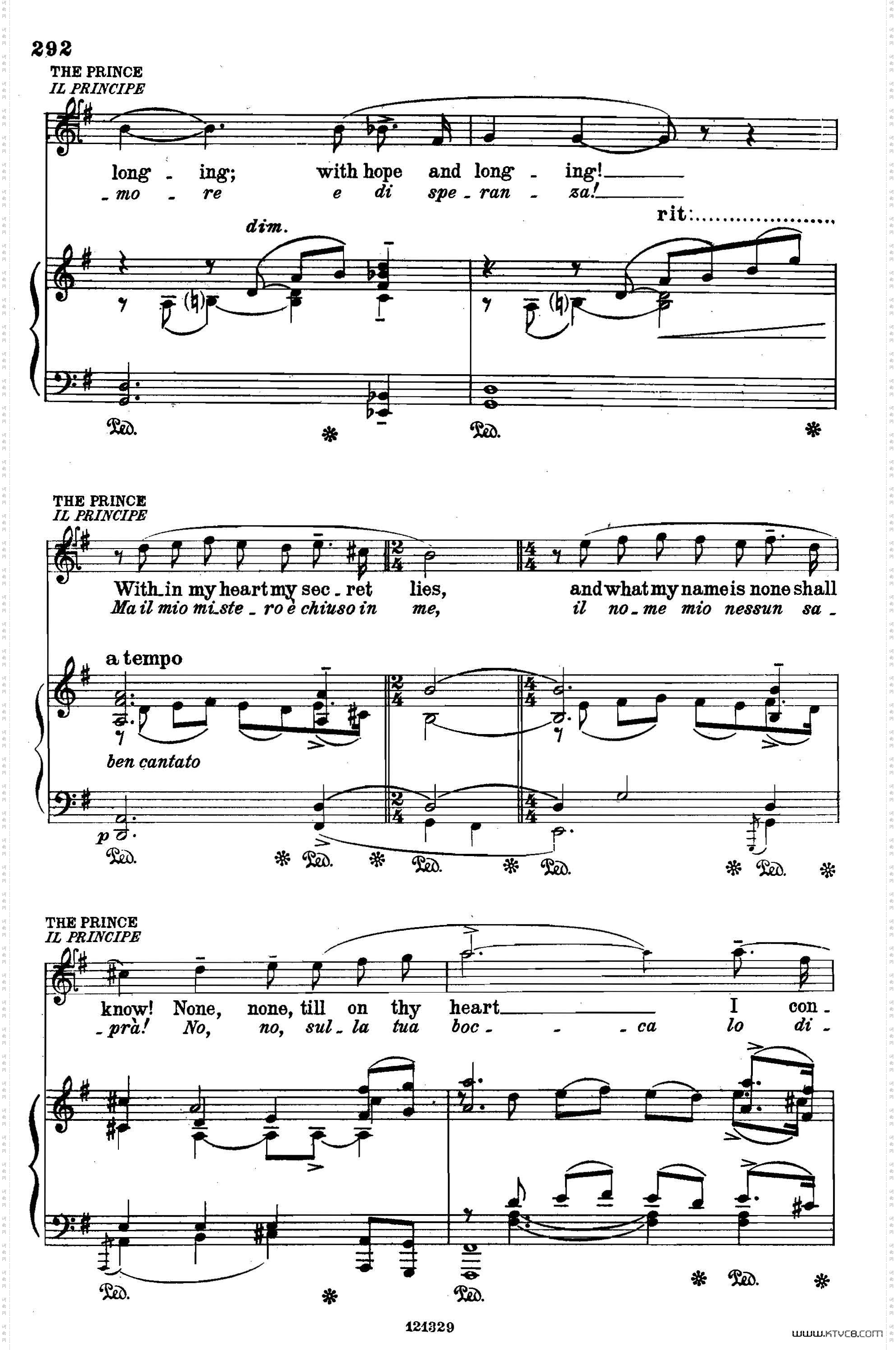 《图兰朵公主》三幕五场歌剧英意双语全谱钢琴伴奏谱P294——311_《图兰朵公主》三幕五场歌剧英意双语全谱钢琴伴奏谱 P294——311