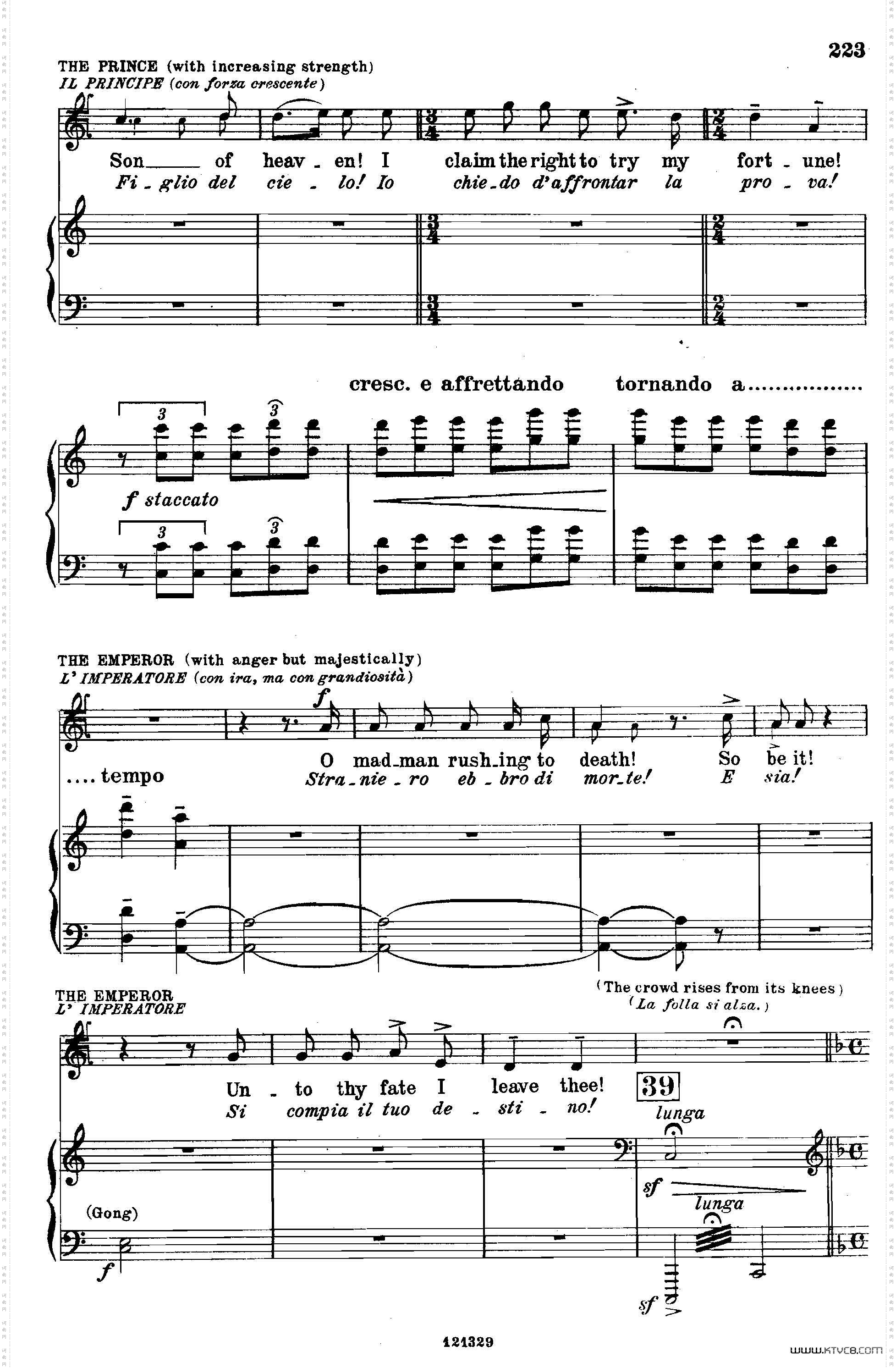 《图兰朵公主》三幕五场歌剧英意双语全谱钢琴伴奏谱P232——250_《图兰朵公主》三幕五场歌剧英意双语全谱钢琴伴奏谱 P232——250