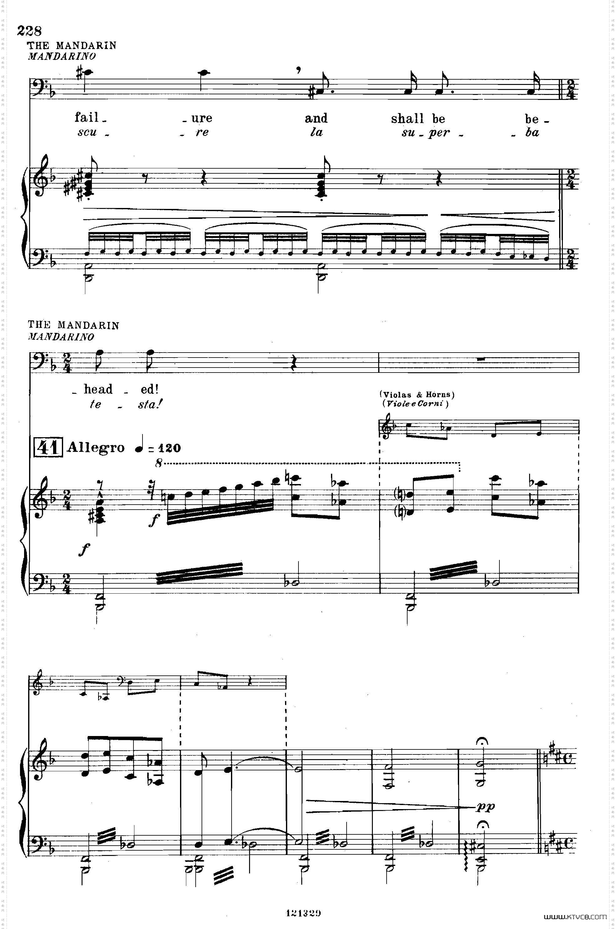 《图兰朵公主》三幕五场歌剧英意双语全谱钢琴伴奏谱P232——250_《图兰朵公主》三幕五场歌剧英意双语全谱钢琴伴奏谱 P232——250