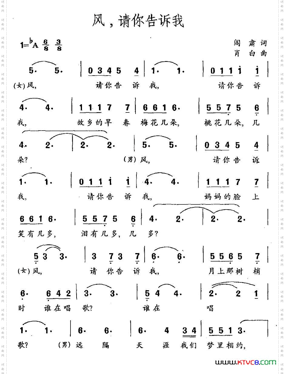 风，请你告诉我