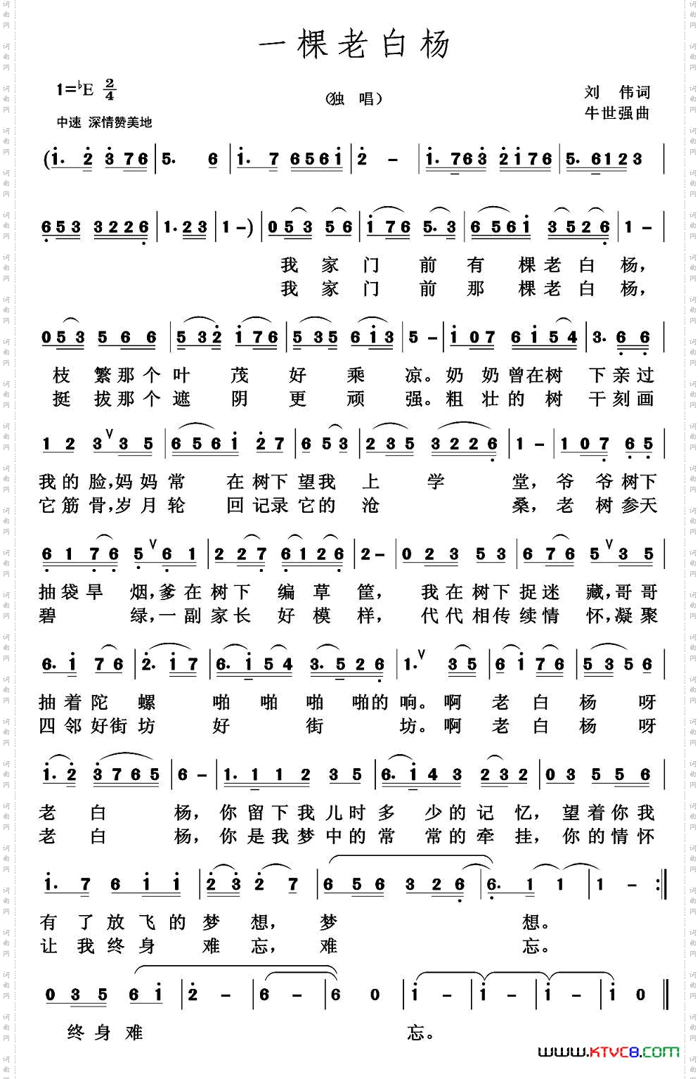 一棵老白杨