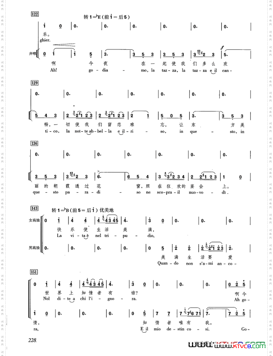 [意]饮酒歌合唱中英文对照_[意]饮酒歌合唱 中英文对照