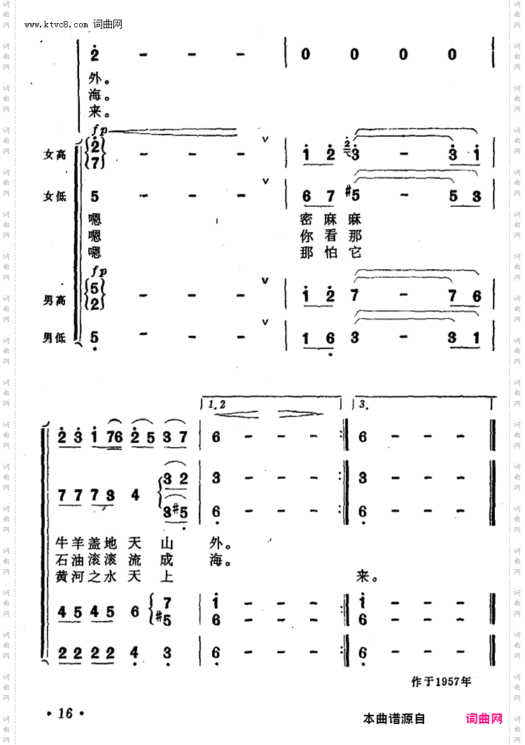 那怕它黄河之水天上来_大合唱《祖国颂》选段