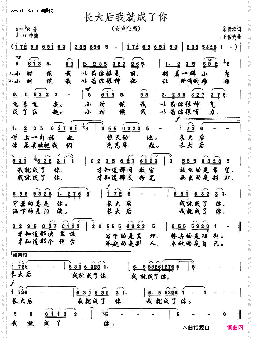 长大后我就成了你