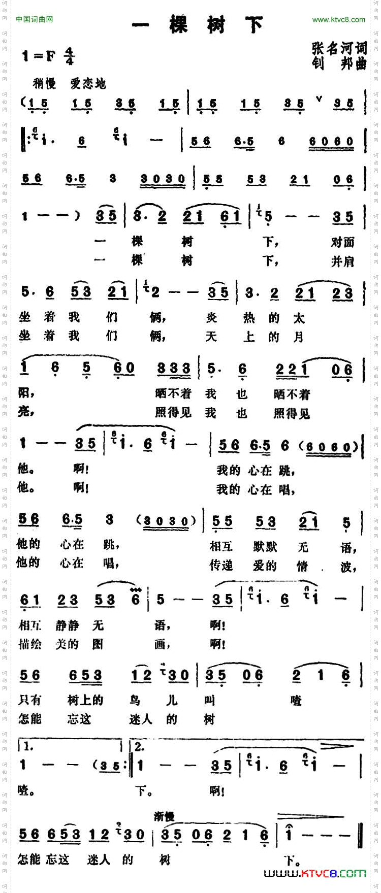 一棵树下