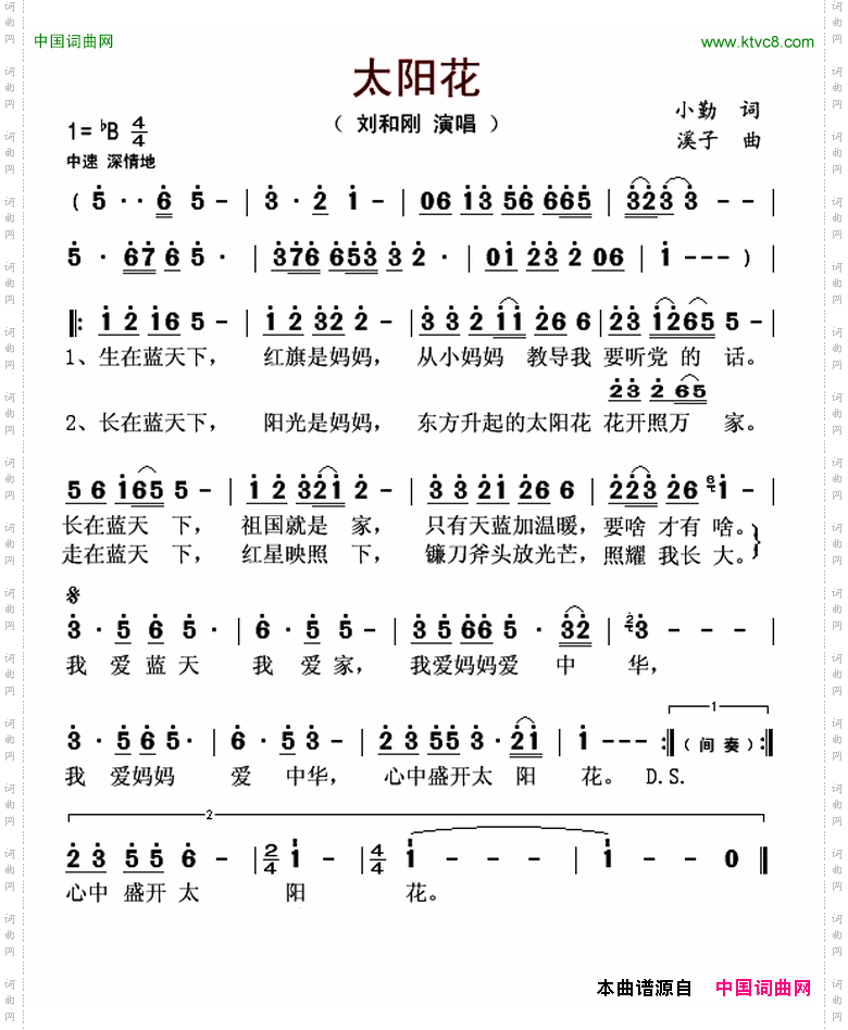 太阳花小勤词溪子曲_太阳花小勤词 溪子曲
