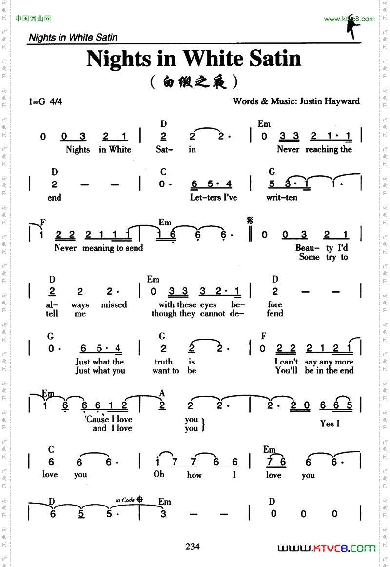 NightsinWhiteSatin白缎之夜_Nights in White Satin白缎之夜
