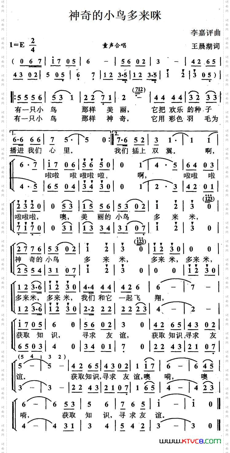 神奇的小鸟多来咪