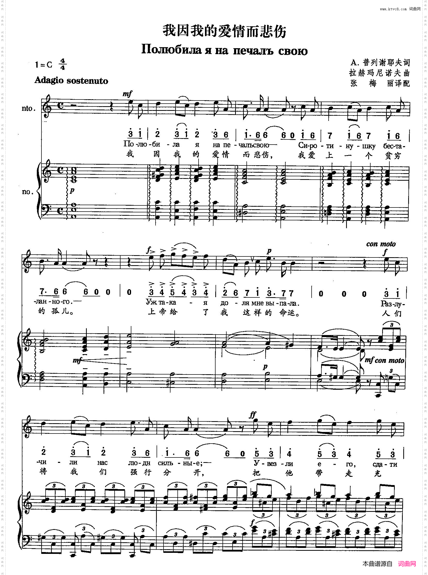 [俄]10我因我的爱情而悲伤双谱
