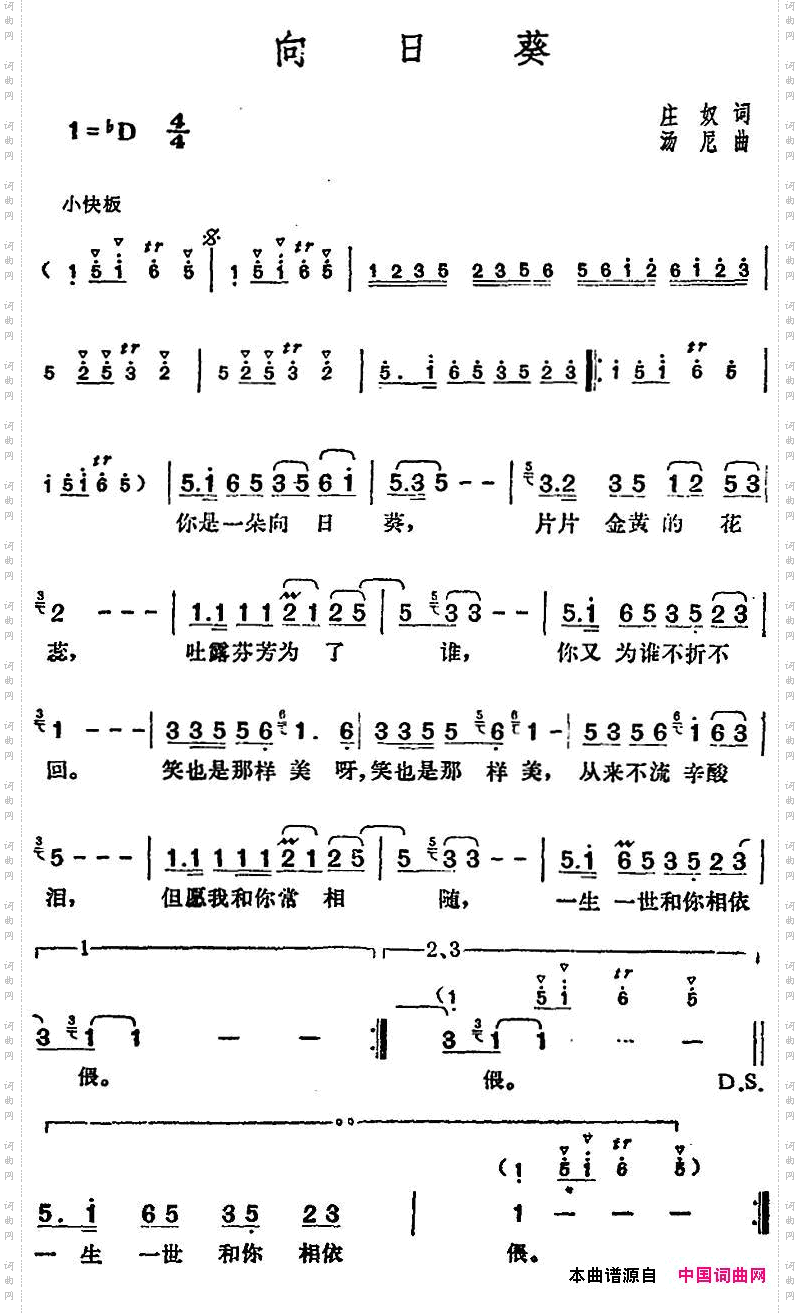 邓丽君演唱金曲:向日葵