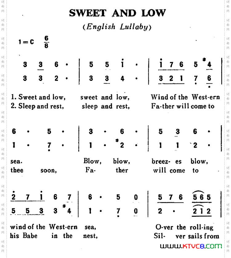 [英]SWEETANDLOW睡吧，孩子_[英]SWEET AND LOW睡吧，孩子