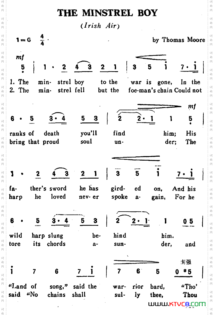 [爱尔兰]THEMINSTRELBOY少年歌手_[爱尔兰]THE MINSTREL BOY少年歌手