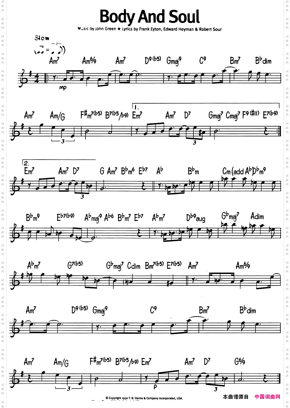 蓝调音乐:BodyAndSoul