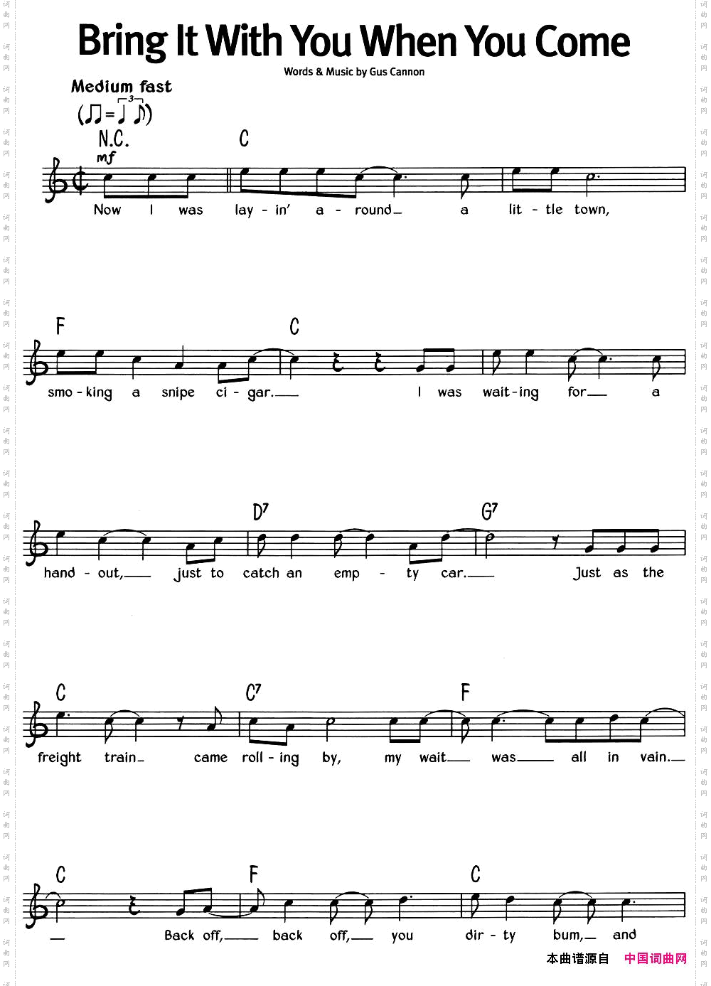 蓝调音乐:BringItWithYouWhenYouCome