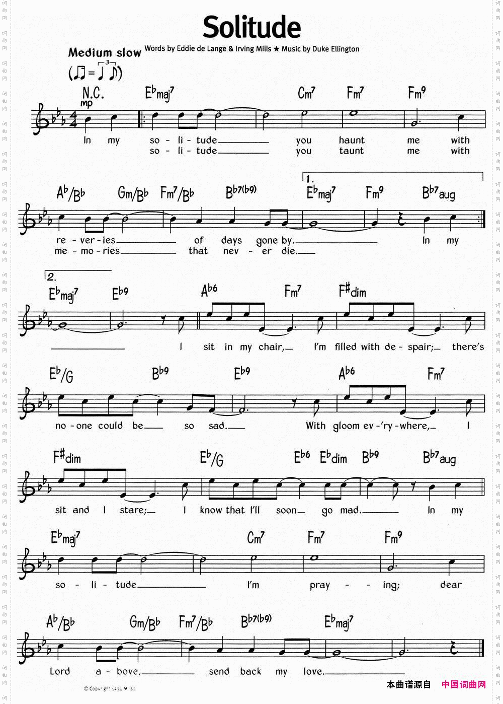 蓝调音乐：Solitude