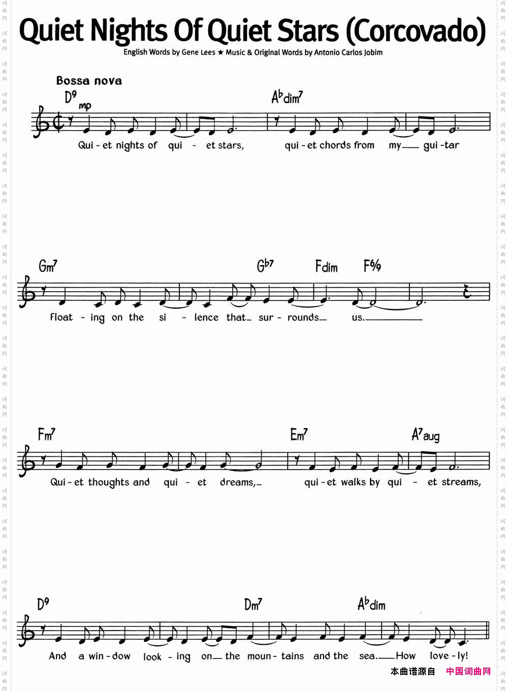 蓝调音乐:QuietNightsOfQuietStarsCorcovado_蓝调音乐:Quiet Nights Of Quiet StarsCorcovado