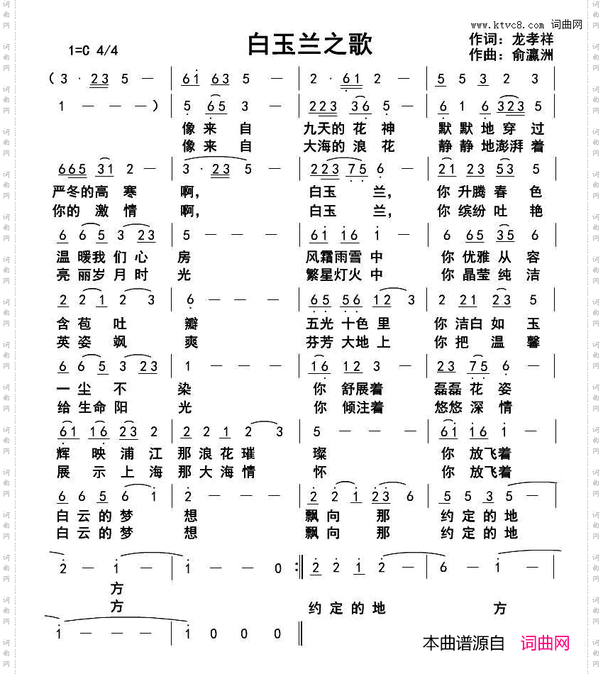 白玉兰之歌