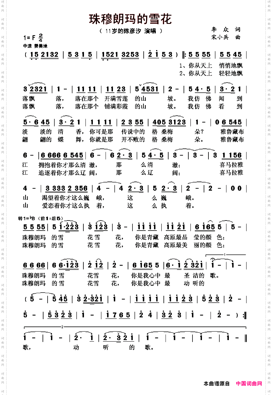 珠穆朗玛的雪花