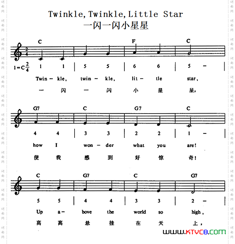 TwinkleTwinkleLittleStar一闪一闪小星星_TwinkleTwinkleLittle Star一闪一闪小星星