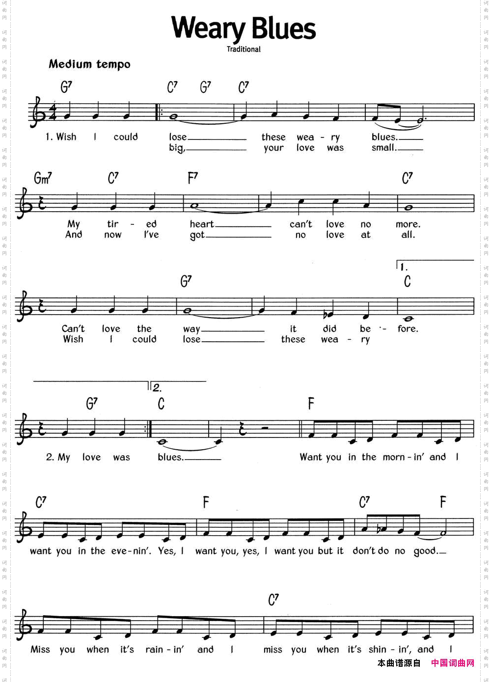 蓝调音乐:WearyBlues