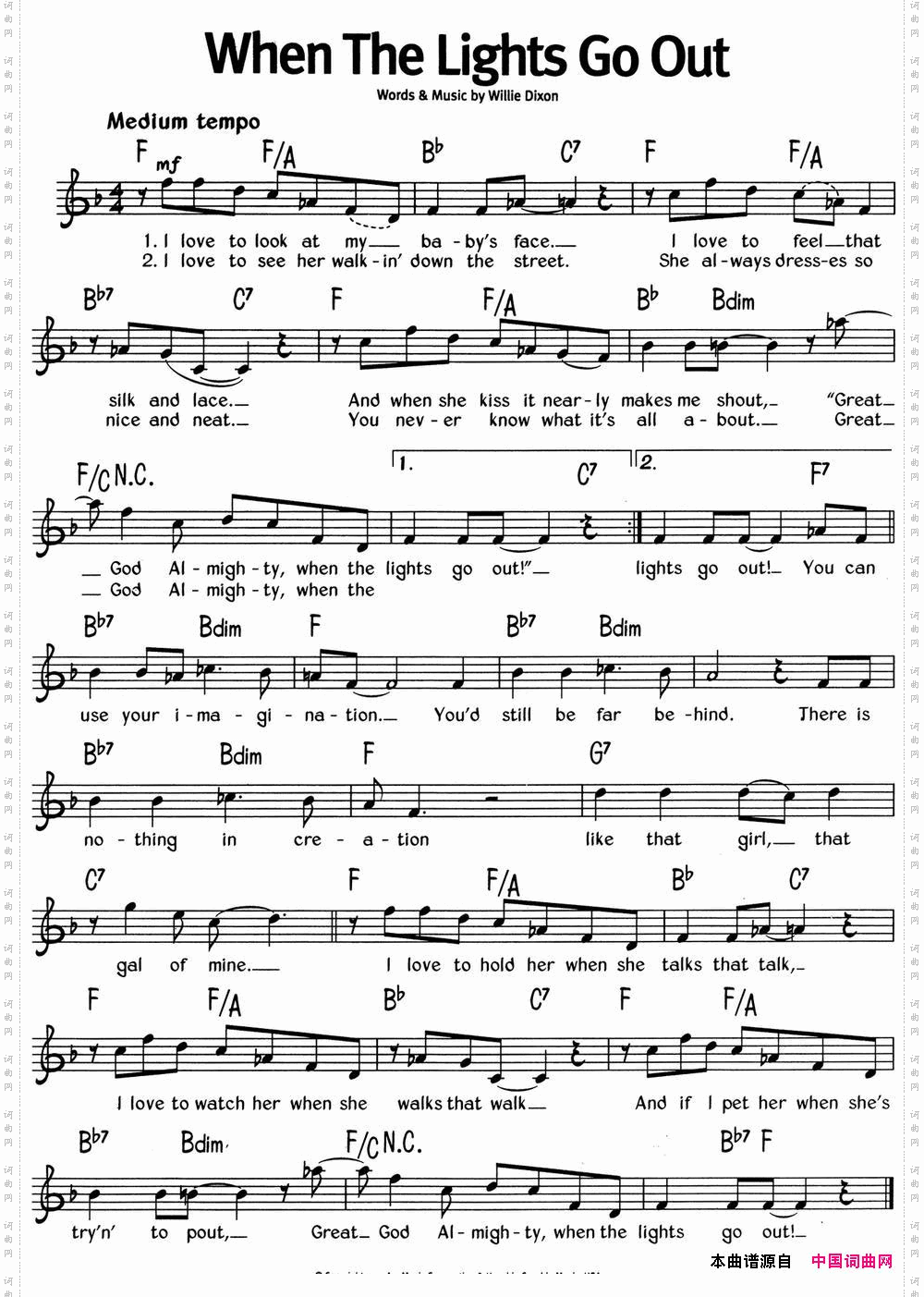 蓝调音乐:WhenTheLightsGoOut