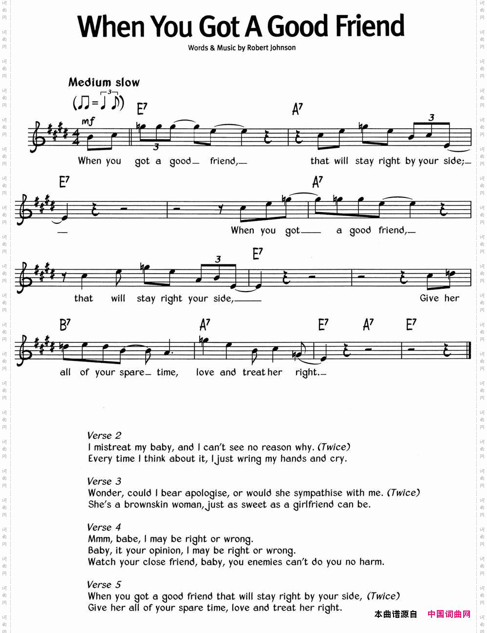 蓝调音乐:WhenYouGotAGoodFriend