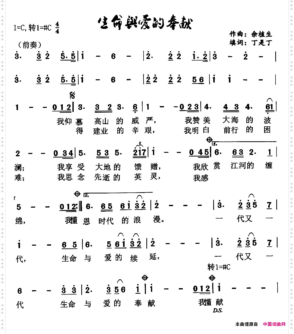 生命与爱的奉献