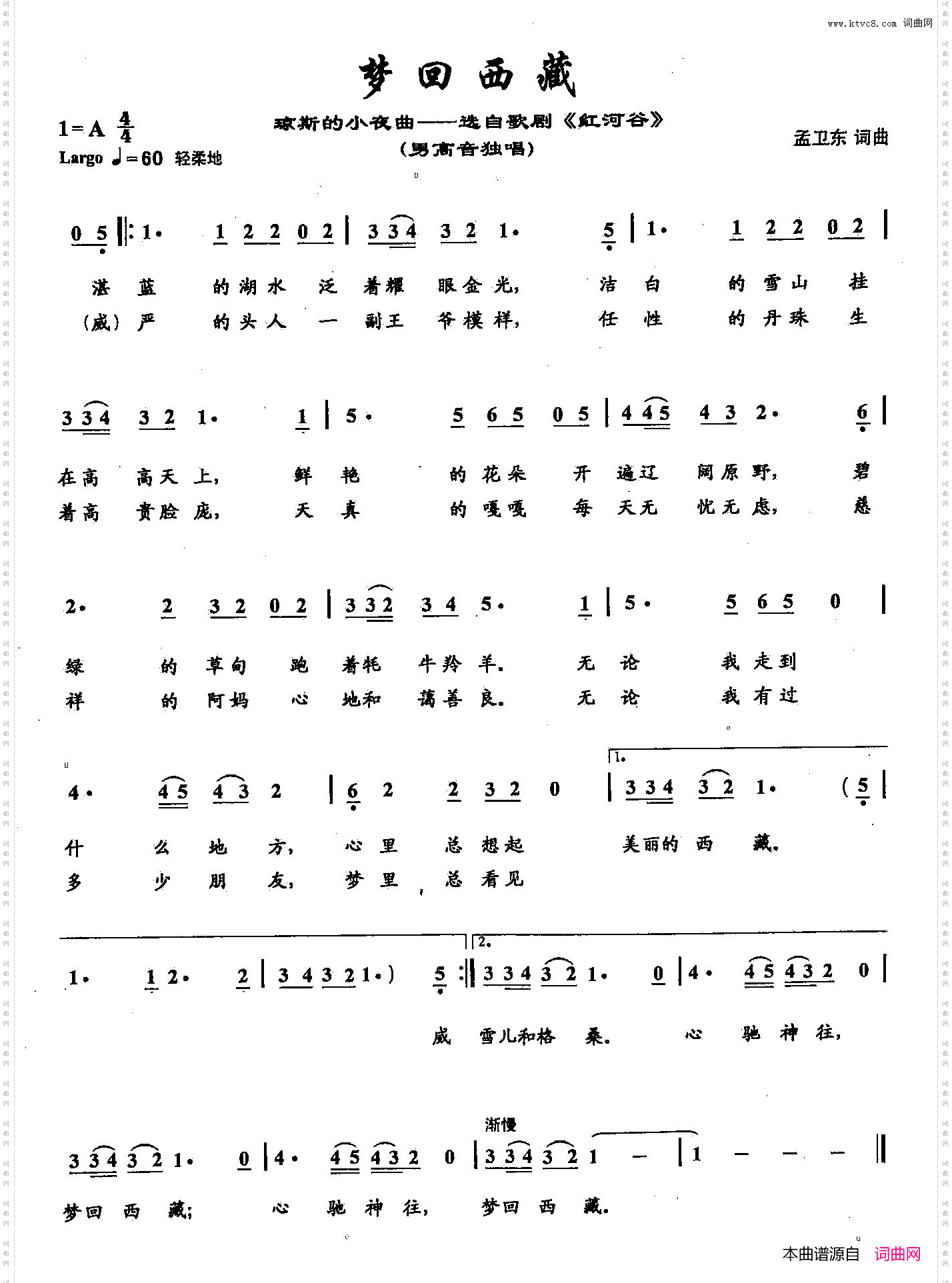 47梦回西藏双谱歌剧《红河谷》选段