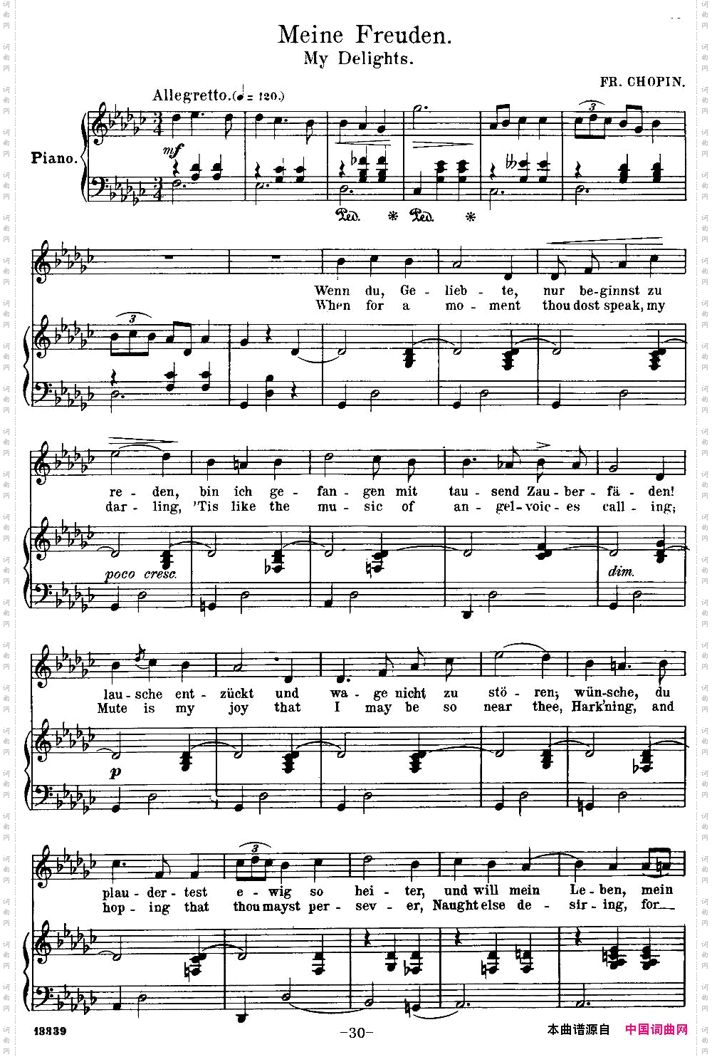 Chopin-17PolishSongsOp.74,No.12MeineFreuden.MyDelights.钢琴伴奏谱_Chopin-17 Polish Songs Op.74,No.12Meine Freuden. My Delights.钢琴伴奏谱