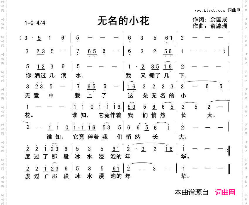 无名的小花