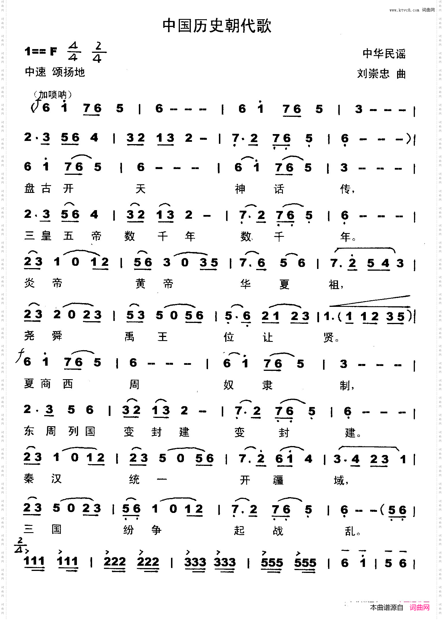 中国历史朝代歌