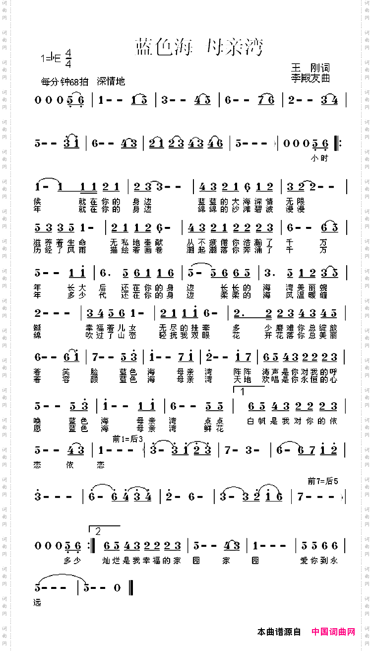 蓝色海、母亲湾