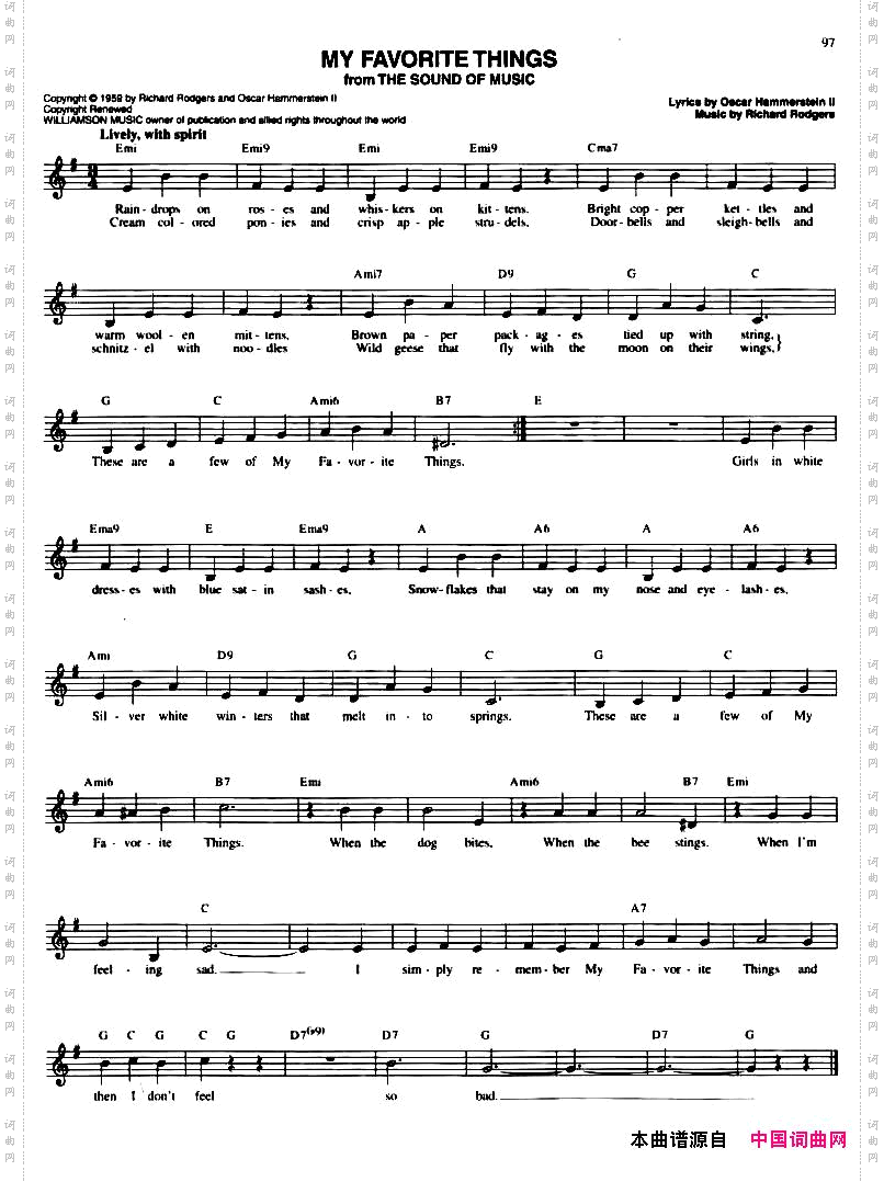 MYFAVORITETHINGSfromTHESOUNDOFMUSIC