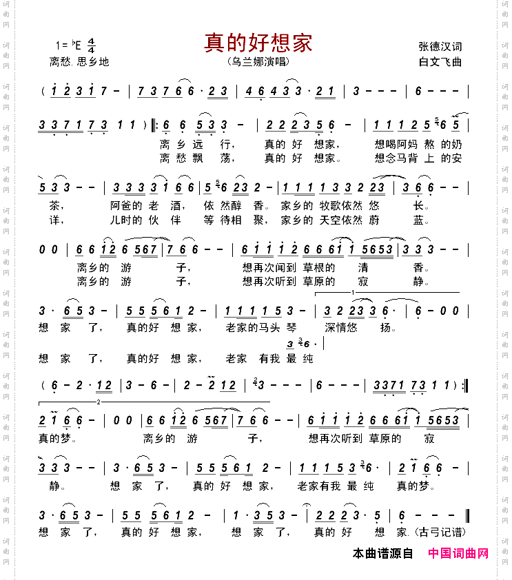 真的好想家