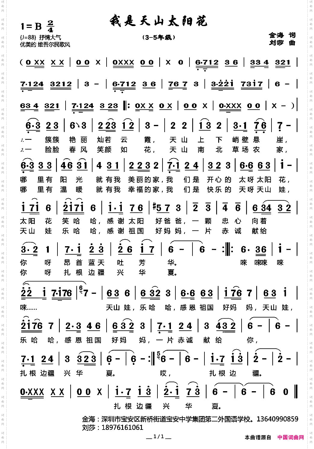 我是天山太阳花