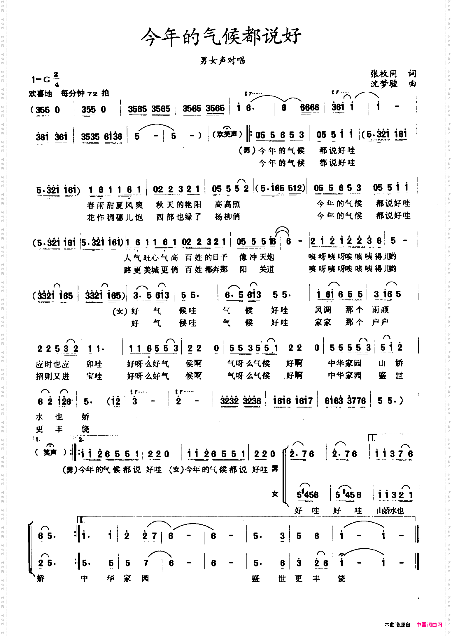 今年的气候都说好