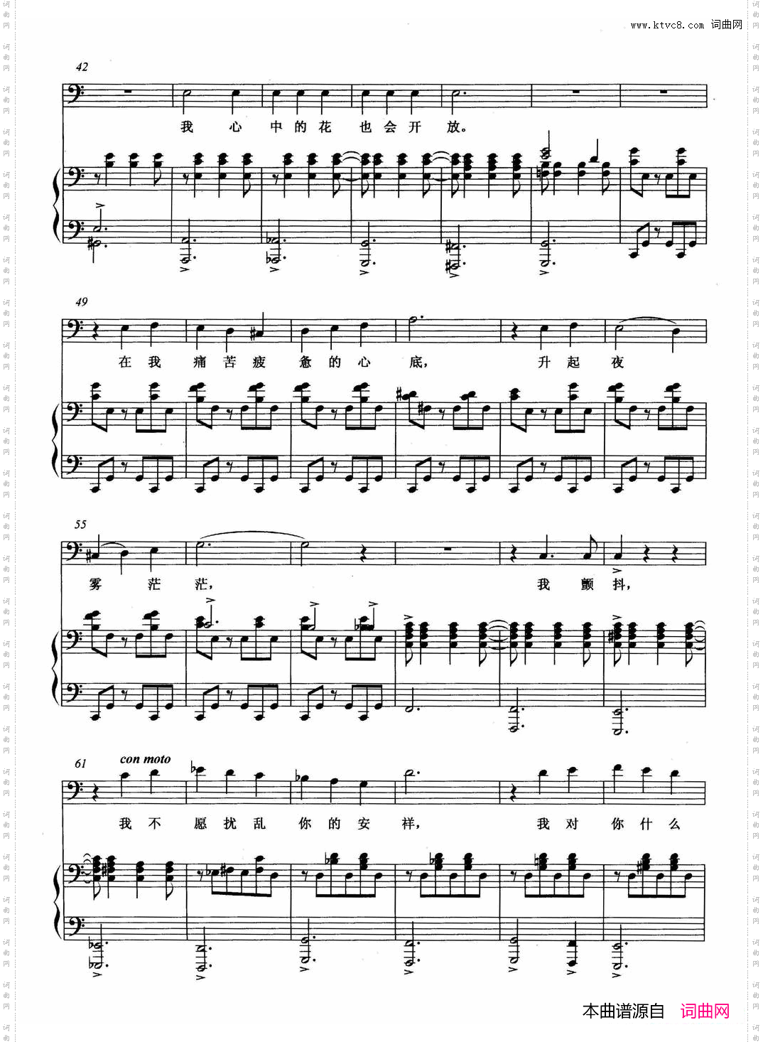 [俄]我对你什么也不会讲正谱