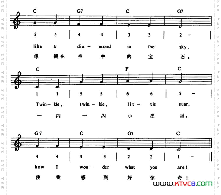 TwinkleTwinkleLittleStar一闪一闪小星星_TwinkleTwinkleLittle Star一闪一闪小星星