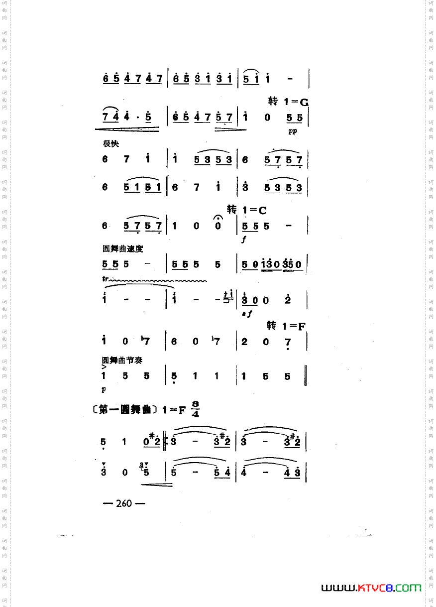 世界著名圆舞曲六首主旋律