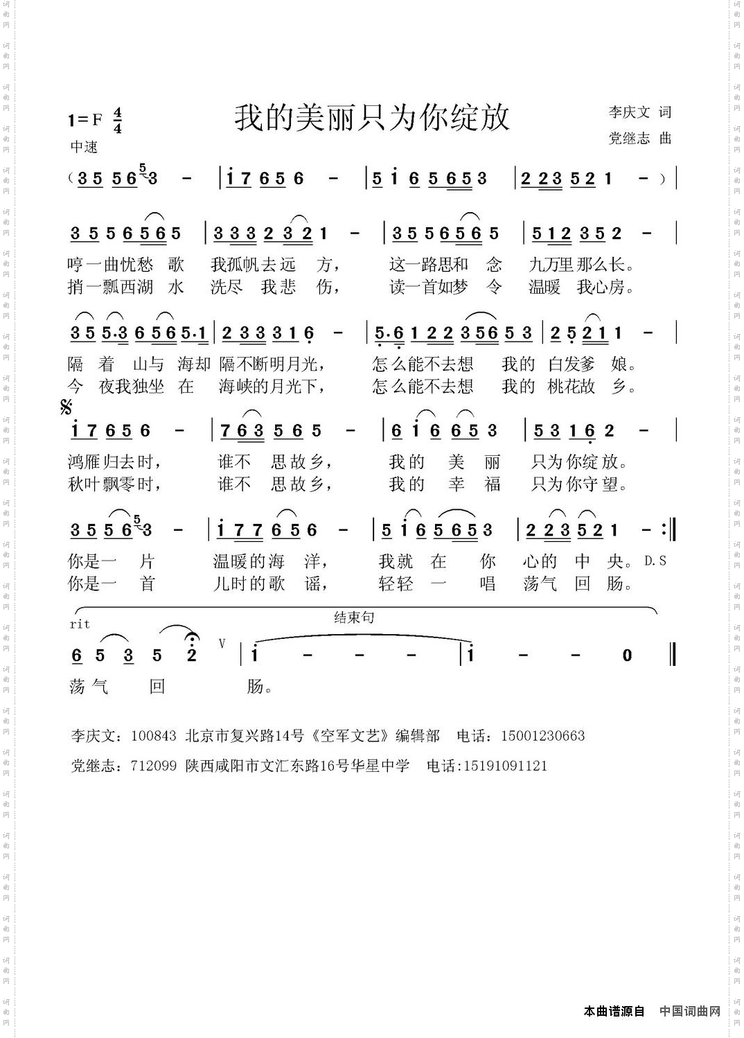 我的美丽只为你绽放